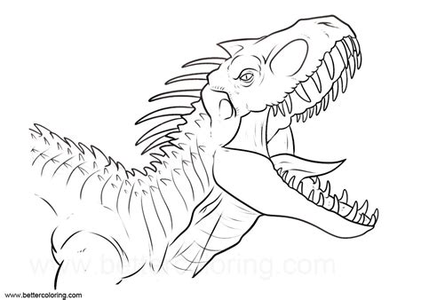 indoraptor coloring page